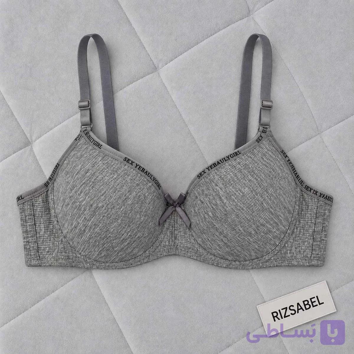 سوتین تک اسفنجی فنردار اسپرت sexy girl طوسی — تصویر 1