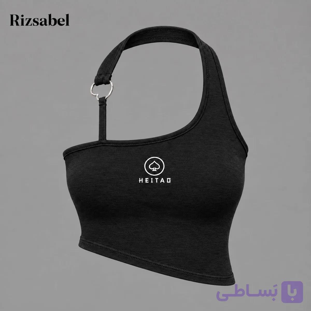 نیم تنه یقه رومی HEITAO فری سایز مشکی — تصویر 1