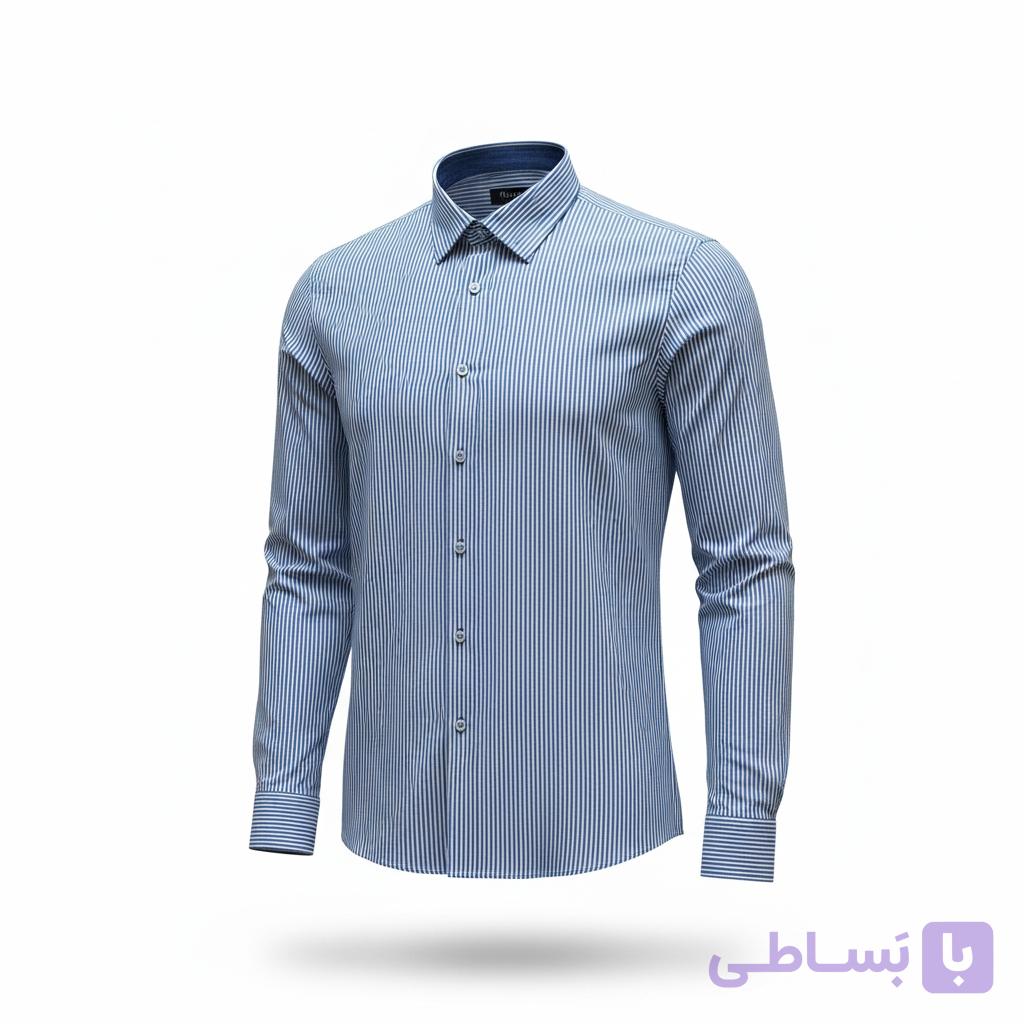پیراهن مردانه آستین بلند جیب دار مانزانو ترکیه کد۲_۲۷۷