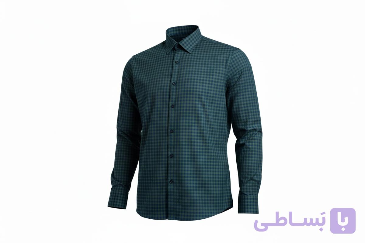 پیراهن مردانه آستین بلند جیب دار مانزانو ترکیه کد۳۱۵