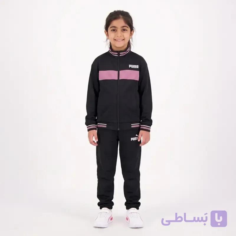 ست ورزشی دخترانه پوما سوسنی سویشرت و شلوار — تصویر 1