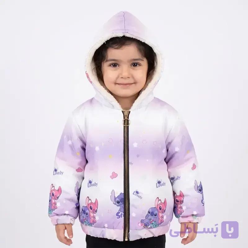 سویشرت دخترانه خرگوشی زرد پارچه شمعی داخل خز — تصویر 1