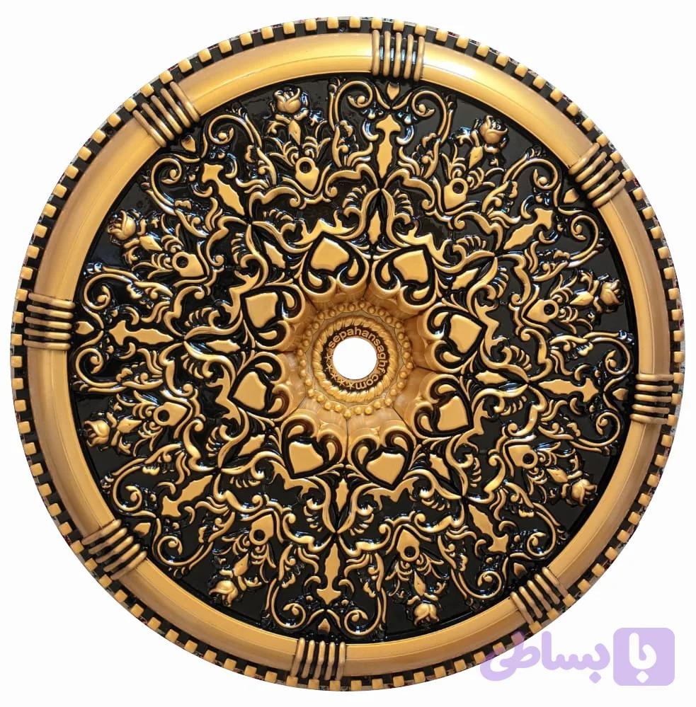گل سقفی دور لوستری زیر لوستری دایره پی وی سی 60 سانتی دینا اوکتا کد 395