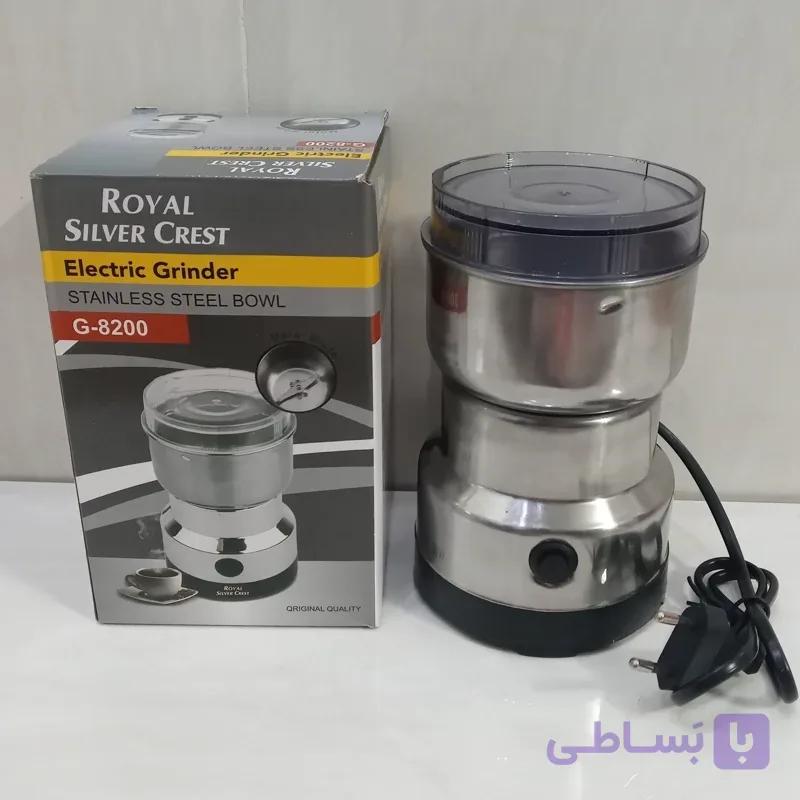 آسیاب قهوه برقی مارک سیلور کرست180وات4 تیغه Silver Crest مدل G-8200کاسه استیل ضدزنگ برای آسیاب برنج.خشکبار.ادویه.خردکن — تصویر 1