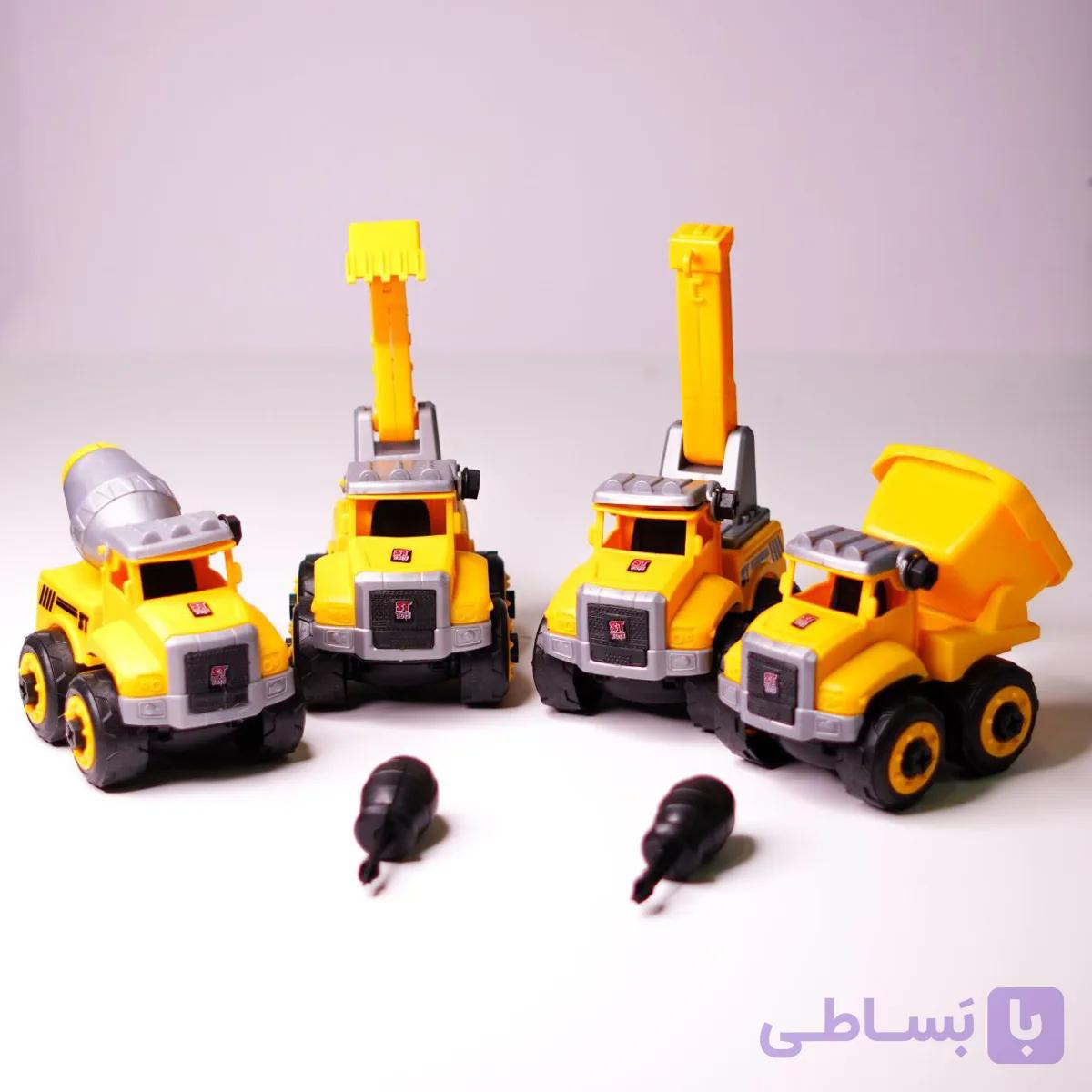 ست اسباب بازی ابزار مهندسی مدل لودرر راه سازی مجموعه 4 عددی