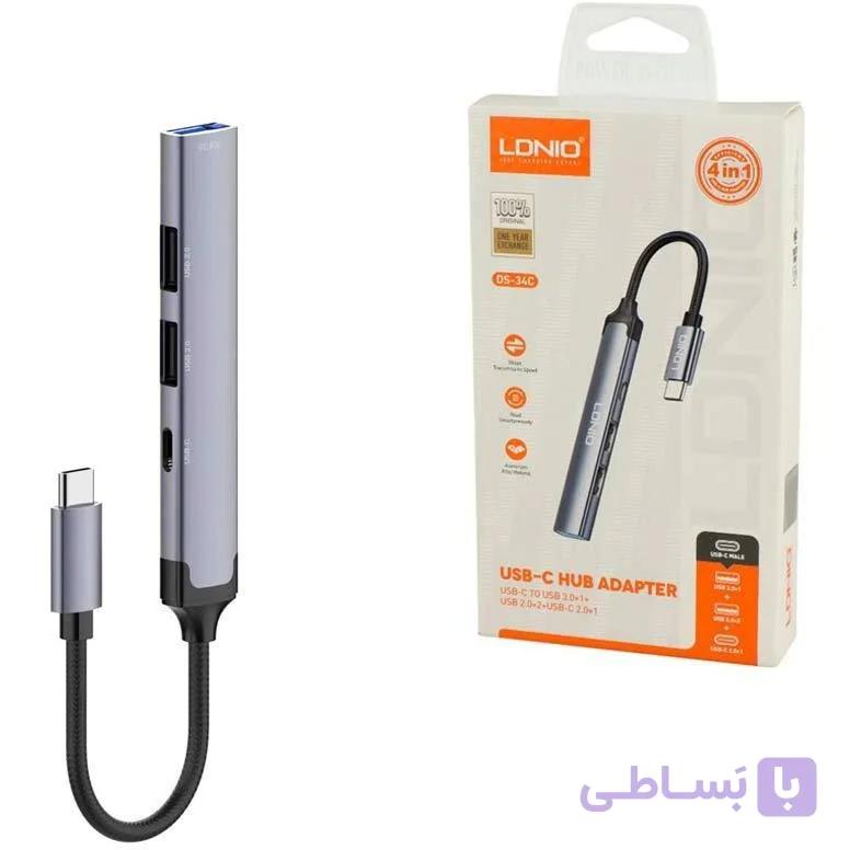 هاب 4 پورت USB-A الدینیو مدل DS-44C