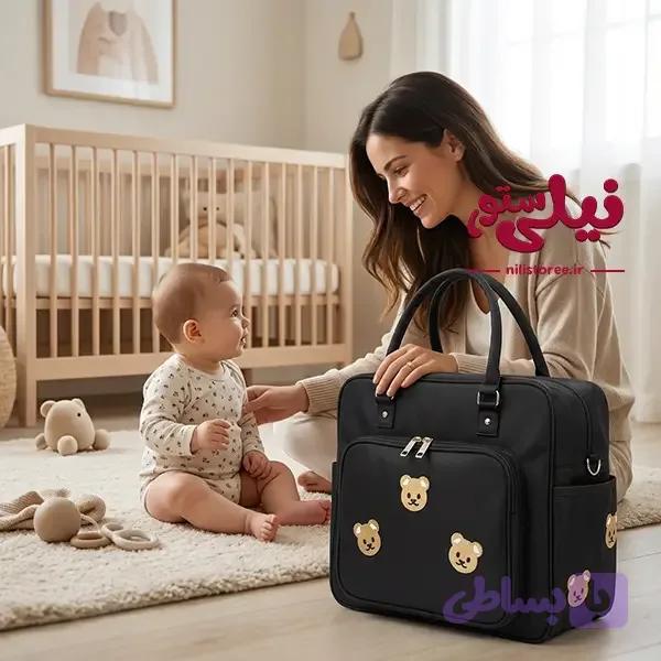 ساک لوازم نوزاد طرح خرس — تصویر 1