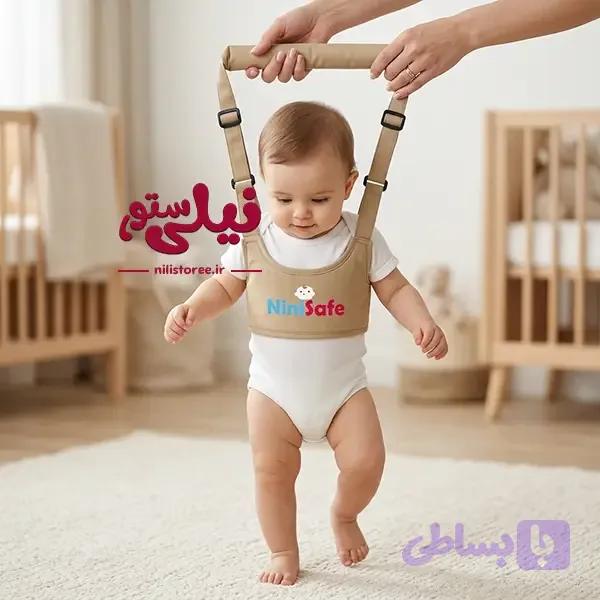 بند کمک راه کودک نیم تنه طرح ساده برند نینی سیف Nini safe — تصویر 1