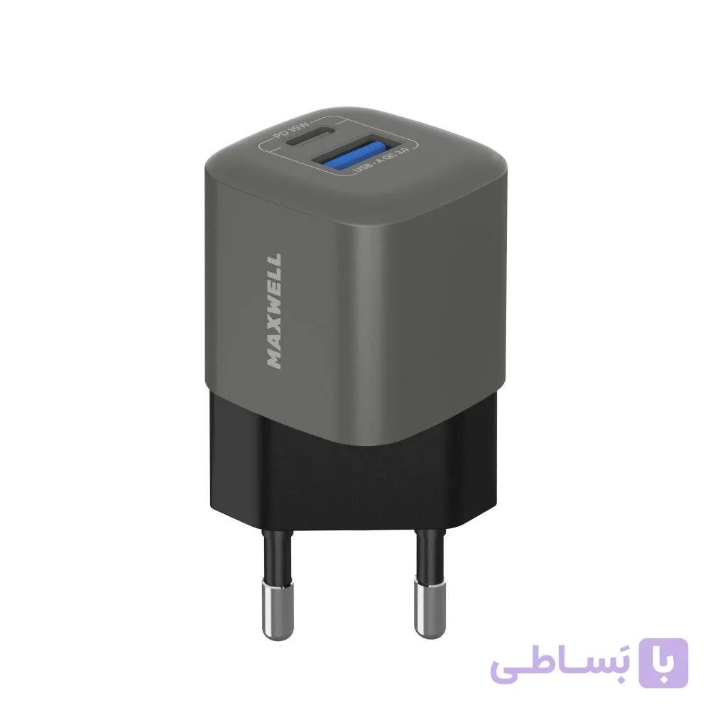 شارژر دیواری 35 وات مکسول 2 پورت USB و PD اصل (ارسال رایگان) — تصویر 1
