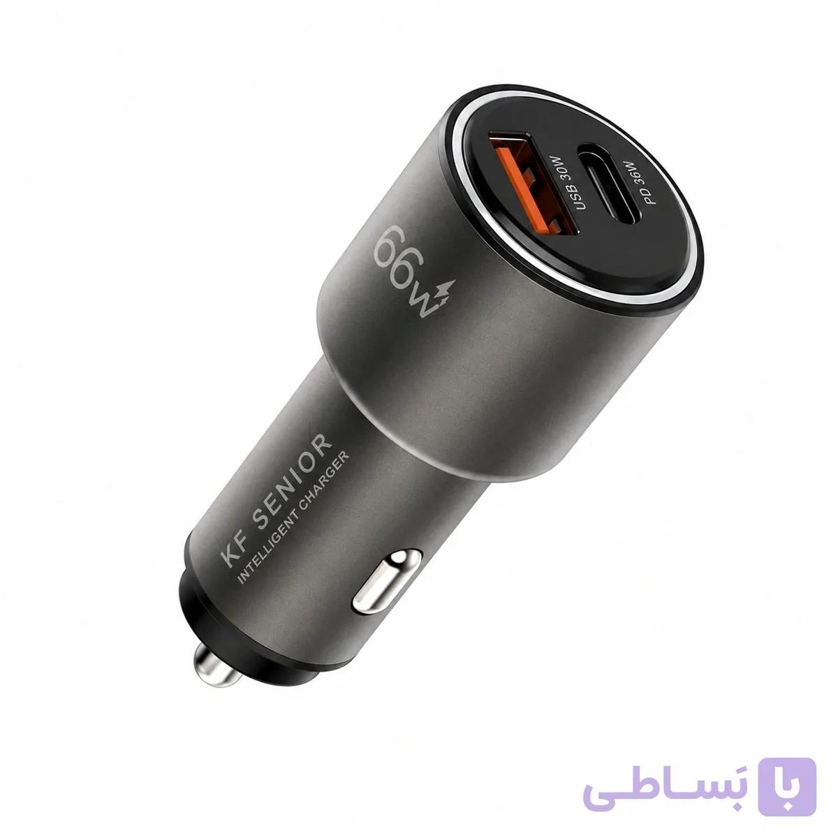 شارژر فندکی 66 وات کی اف سنیور مدل KF Senior CH-158 — تصویر 1