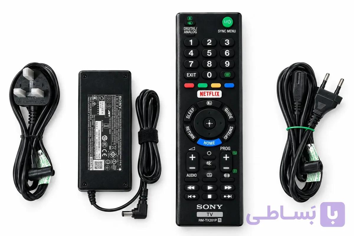 کنترل تلویزیون سونی RMT-TX201P اصل سر کارتنی با آداپتور و کابل رابط — تصویر 1