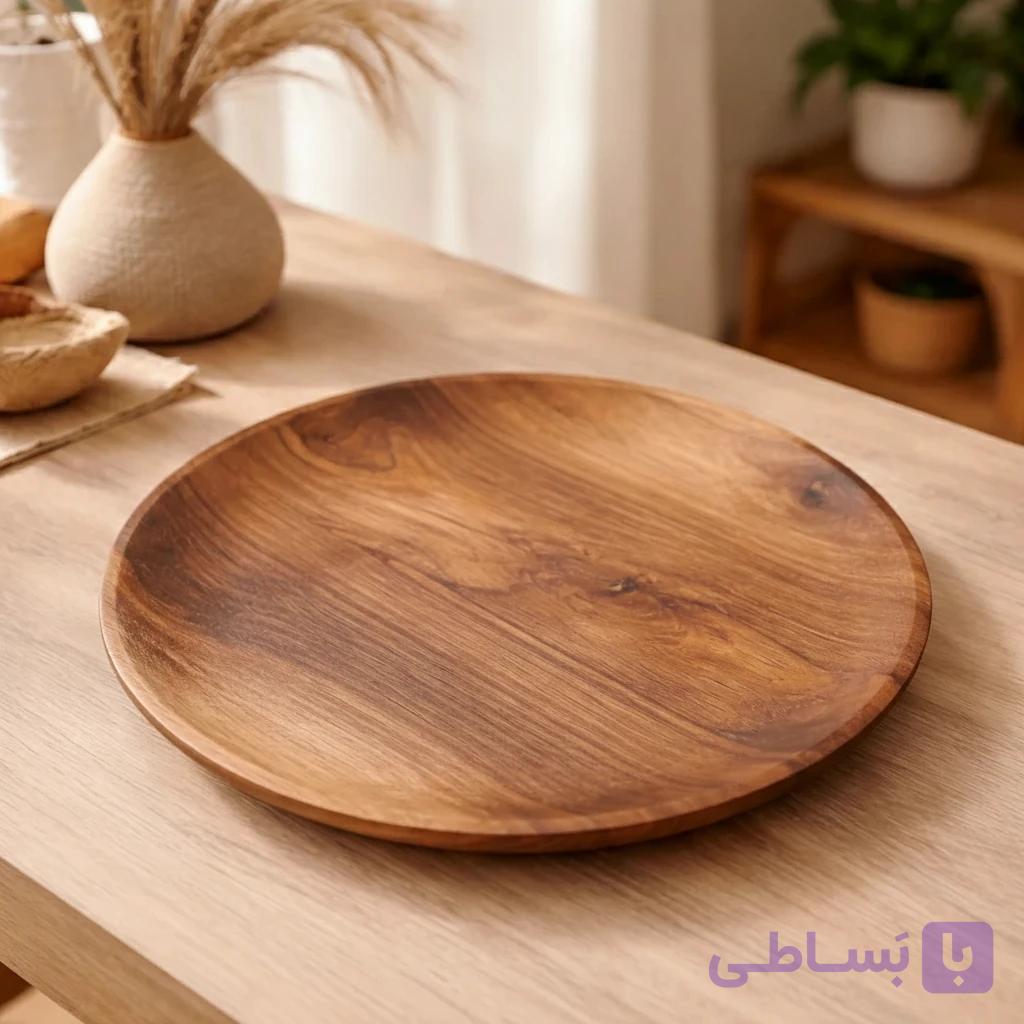 بشقاب چوبی دست‌ساز | انتخابی گرم برای سرو و دکور نچرال