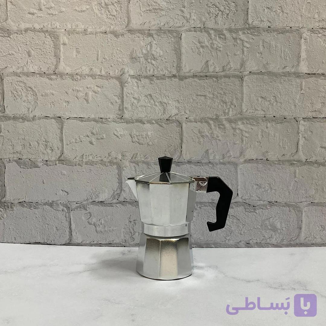 قهوه ساز موکاپات آلومینیومی ساده سایز ۲ کاپ