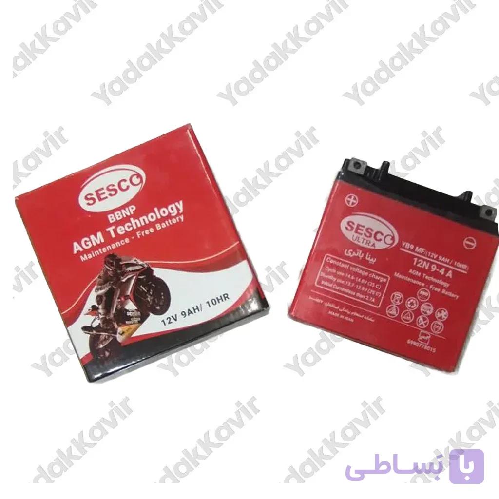 باتری موتور سیکلت ۹ آمپر سسکو+6 ماه گارانتی