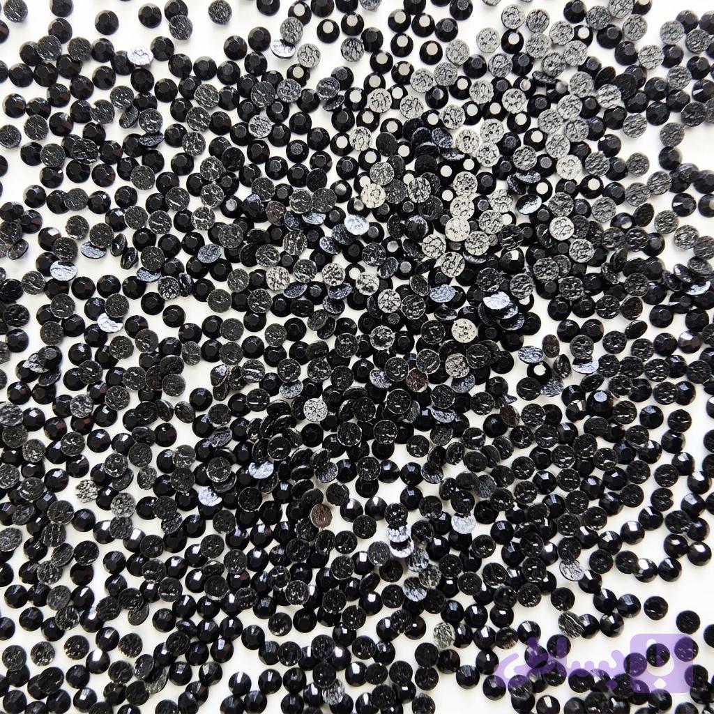نگین حرارتی رزین مشکی سایز ۶