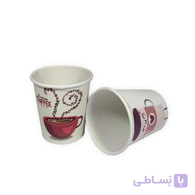 لیوان (شات) کاغذی قهوه تک بسته 50 عددی