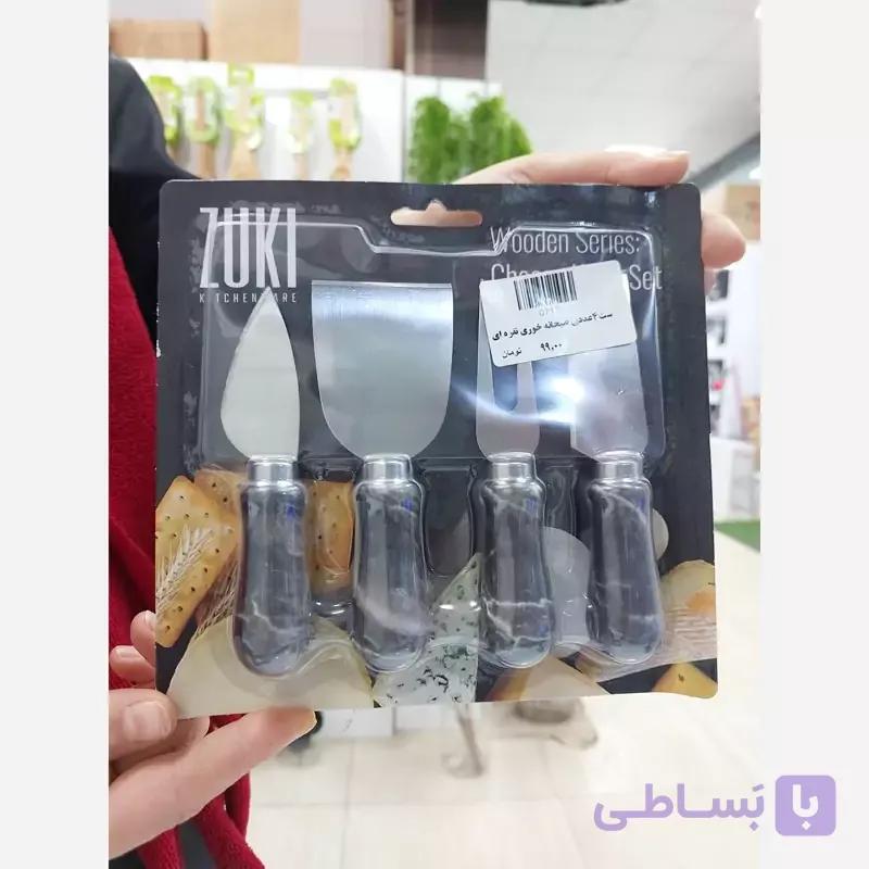 صبحانه خوری 4 عددی دسته ماربل نقره ای