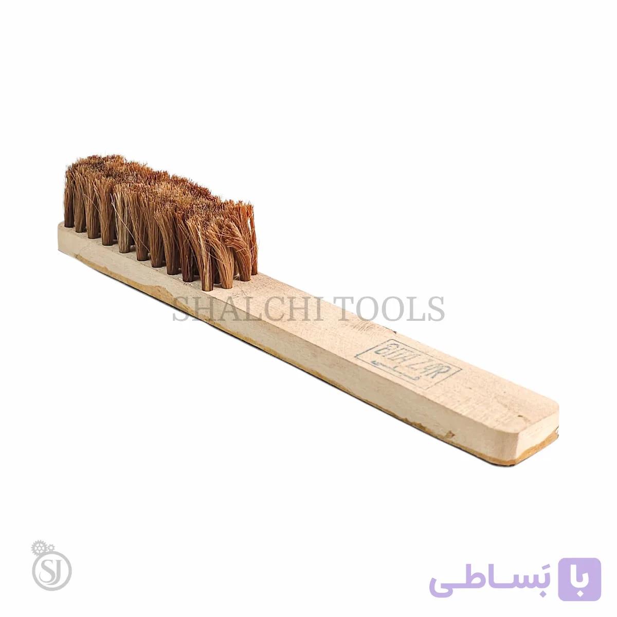 فرچه مویی دستی طلاسازی دسته چوبی ۴ ردیفه برای جمع آوری سیباله — تصویر 1
