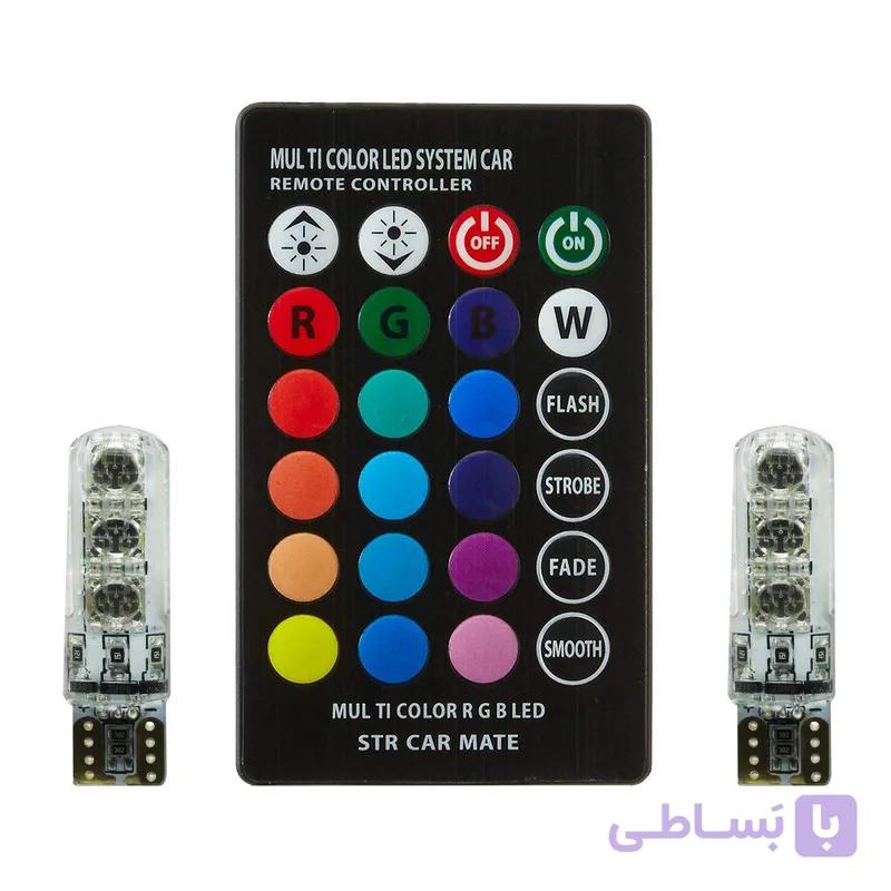 چراغ سکن خودرو مدل BETA T10 RGB ریموت دار — تصویر 1