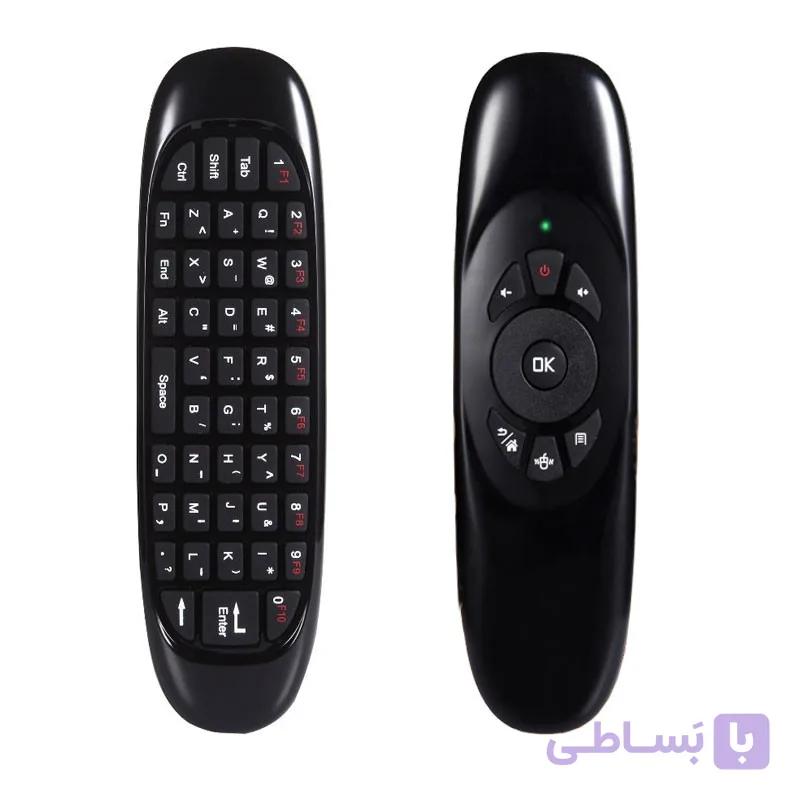 کیبورد و ایرموس بی سیم مینی C120 Air Mouse Keyboard دارای نور پردازی RGB — تصویر 1