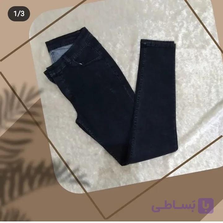 شلوار لی مردانه ذغالی مدل اسکینی
