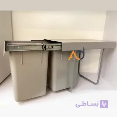 سطل زباله ریلی دو مخزن 25 لیتری — تصویر 1