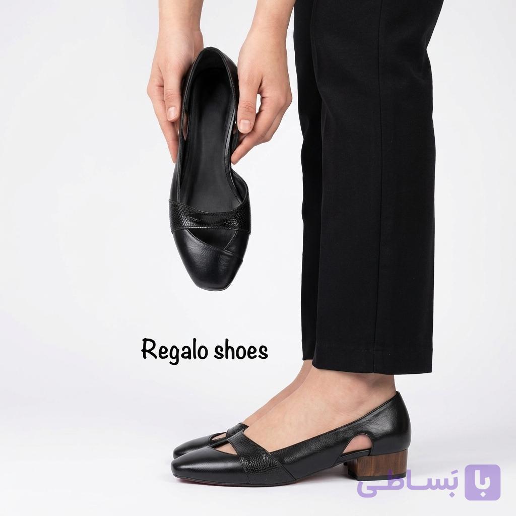 کفش مجلسی زنانه ( مدل بغل باز ) پاشنه طرح چوب