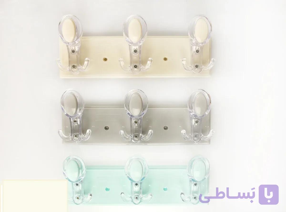 قلاب آویز تکی لباس کریستالی شفاف رنگ بندی رندوم — تصویر 1