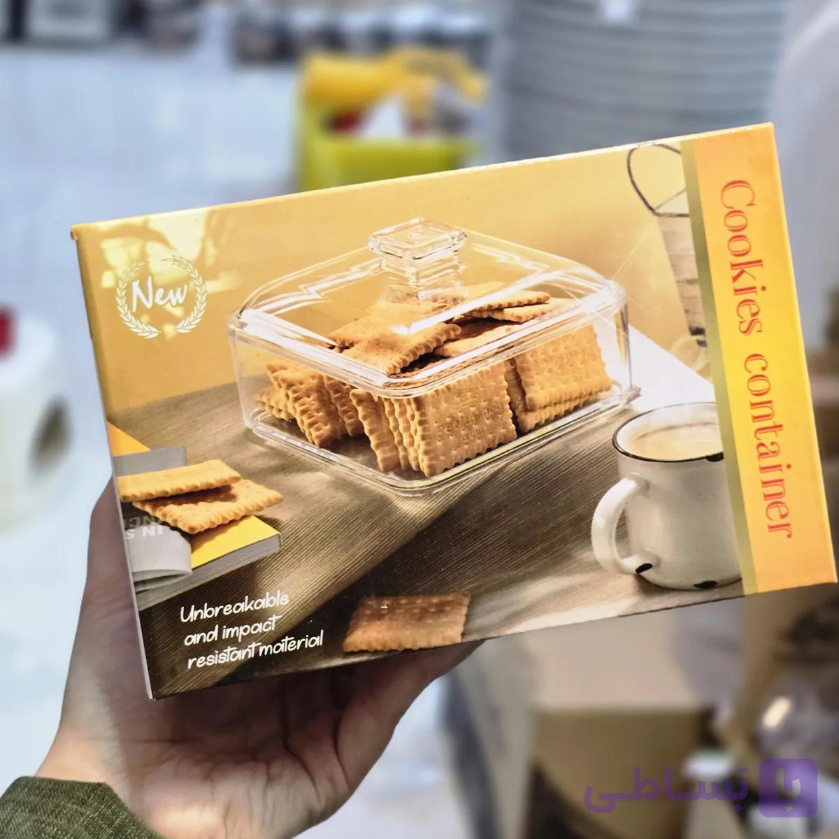 بیسکوییت خوری مربع اکرولیک کد 1357 — تصویر 1
