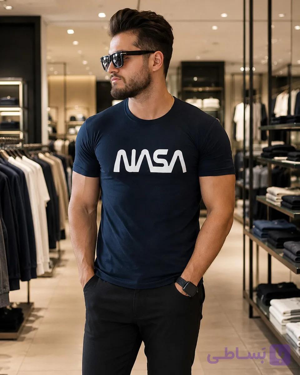 تیشرت مردانه مدل NASA (سورمه ای)