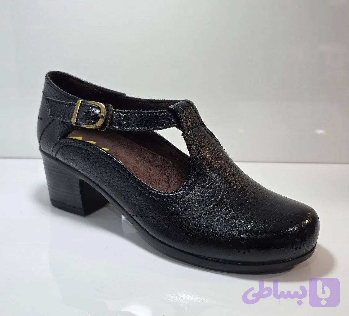 کفش چرم طبیعی زنانه با طراحی شیک و دوام بالا – سایز39 — تصویر 1
