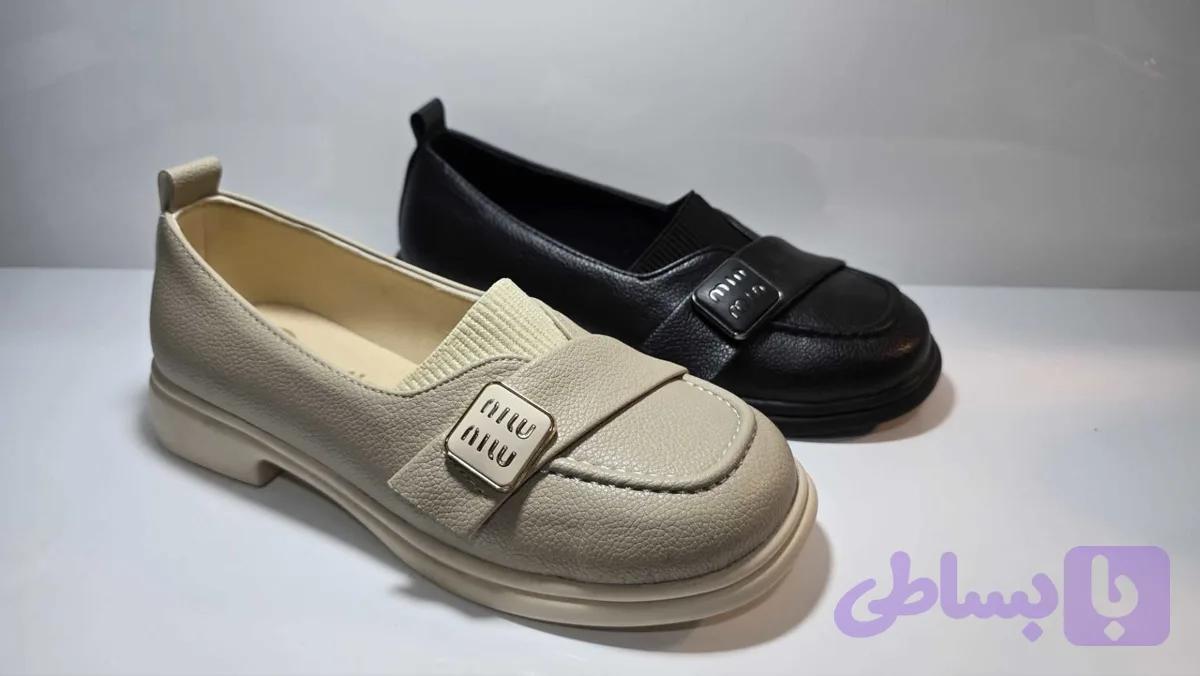 کفش کالج دخترانه راحتی رویه کش،کد پرستیژ — تصویر 1