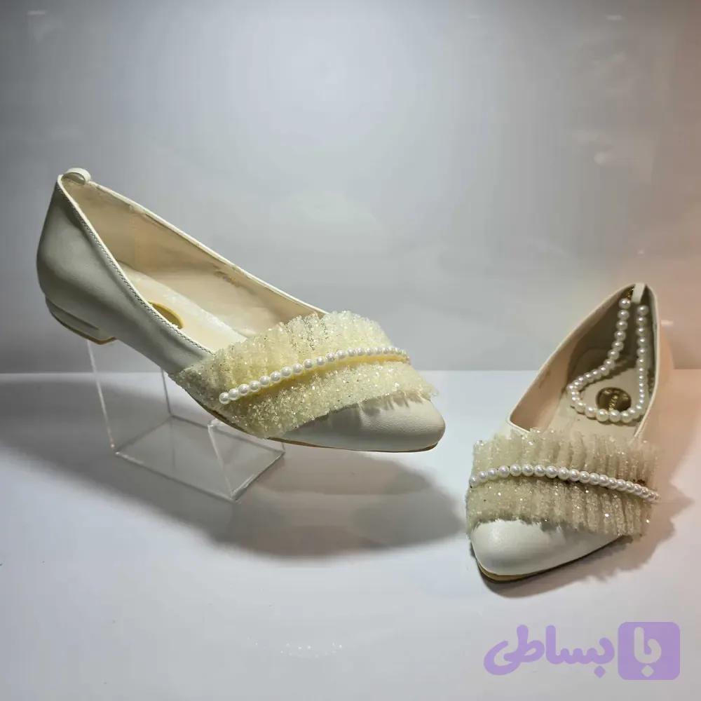 کفش مجلسی دخترانه،مدل مروارید کد نیک پا — تصویر 1