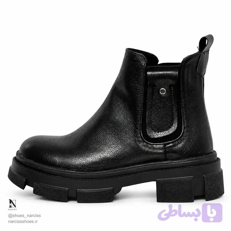 نیم بوت چلسی زنانه مشکی — تصویر 1