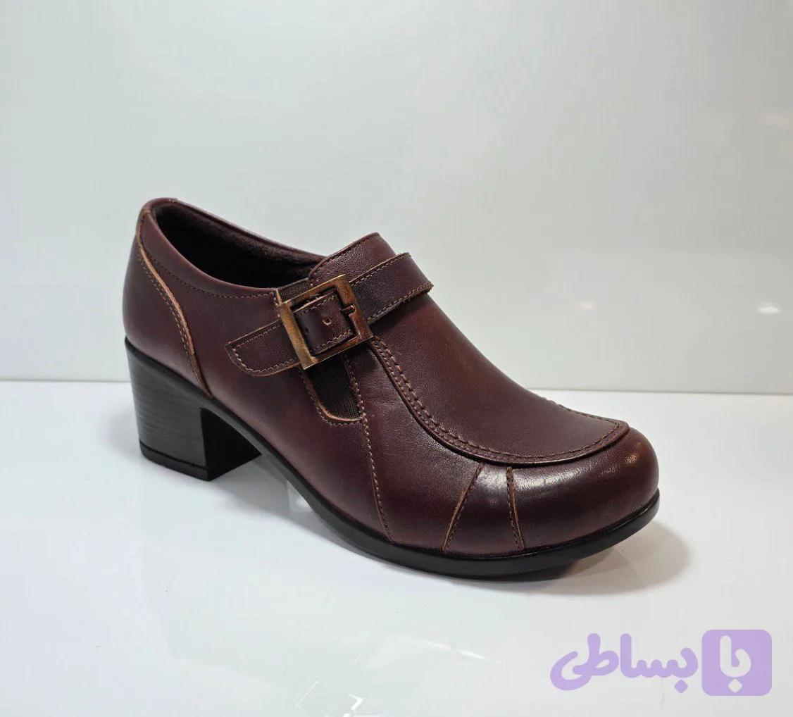 کفش چرم طبیعی زنانه با طراحی شیک و دوام بالا – سایز 37 — تصویر 1
