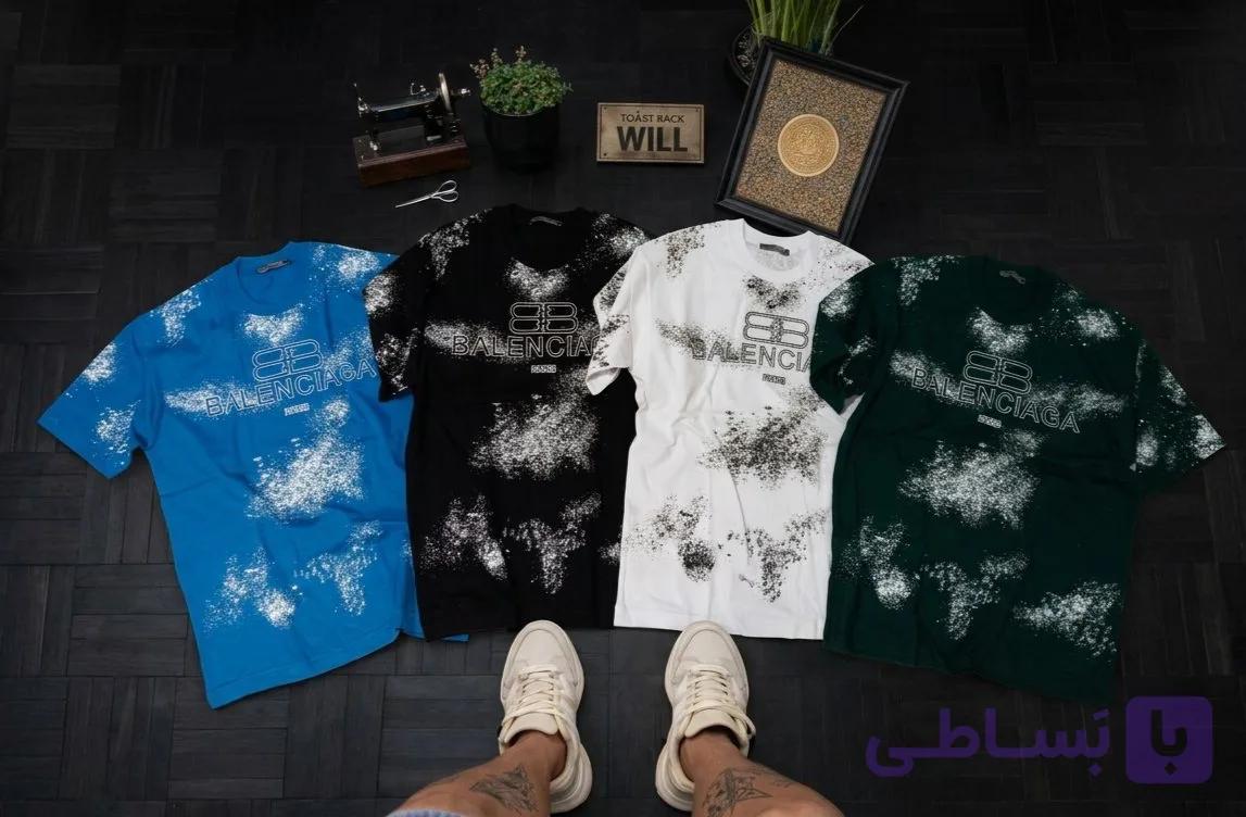 تیشرت مردانه باکسی سه نخ ماکان نگین دار