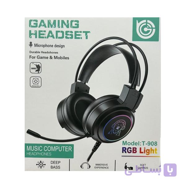 هدست گیمینگ T-908 RGB