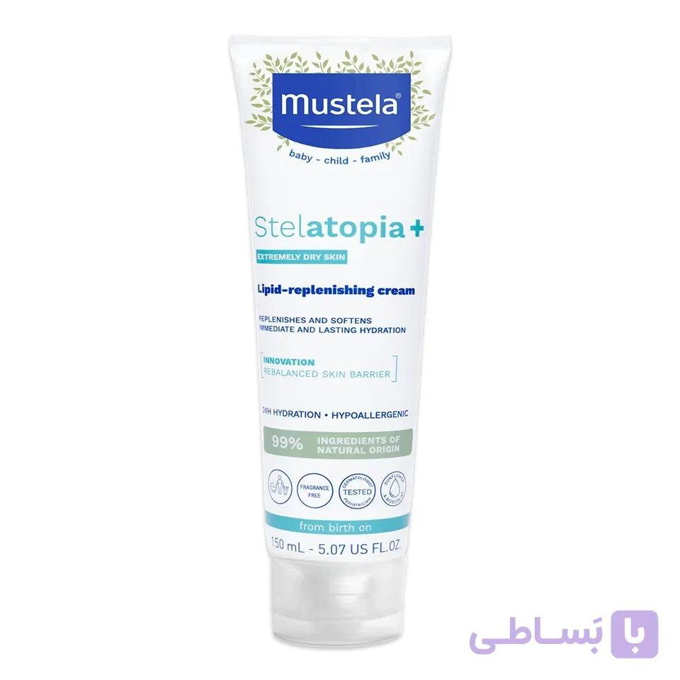 کرم مرطوب کننده کودک و نوزاد استلاتوپیا موستلا mustela Stelatopia plus حجم 150 میلی لیتر — تصویر 1