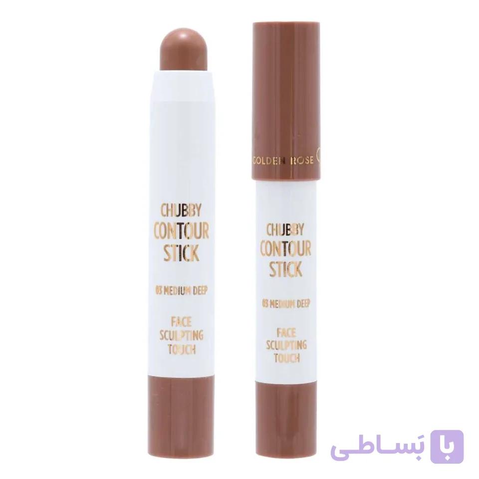 کانتور استیکی مدادی گلدن رز شماره 03 (متوسط ​​تا عمیق) GOLDEN ROSE CHUBBY CONTOUR STICK — تصویر 1