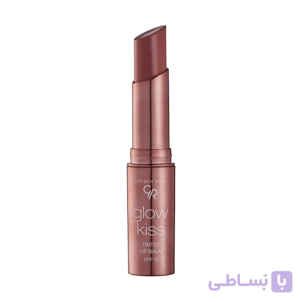 تینت لب جامد گلدن رز شماره 01 (لاته وانیلی) GOLDEN ROSE glow kiss TINTED LIP BALM — تصویر 1