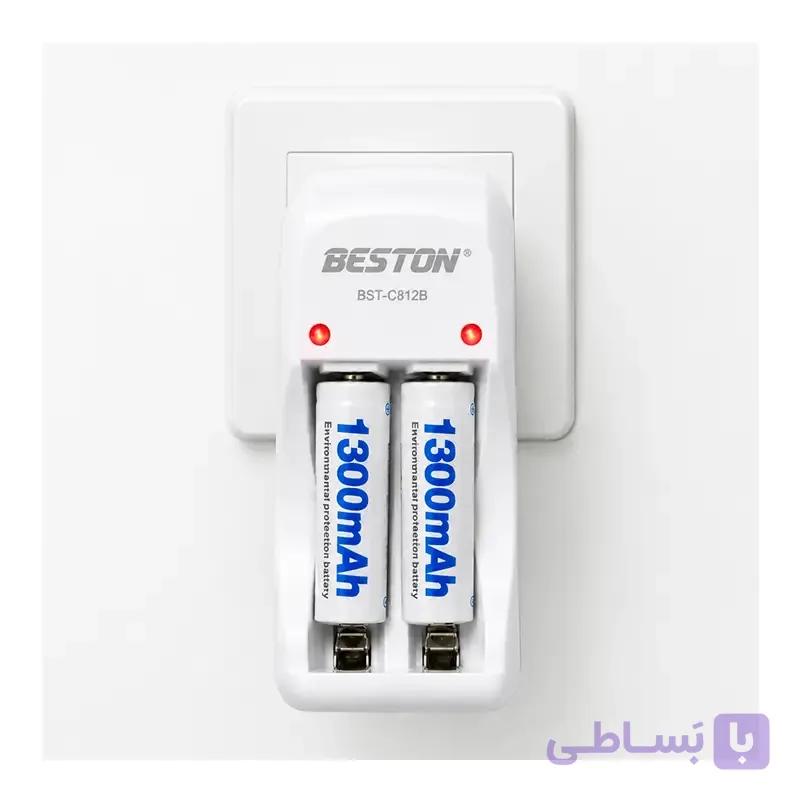 پک باتری شارژی و شارژر بستون مدل BST-C812B (قلمی و نیم‌قلمی) — تصویر 1