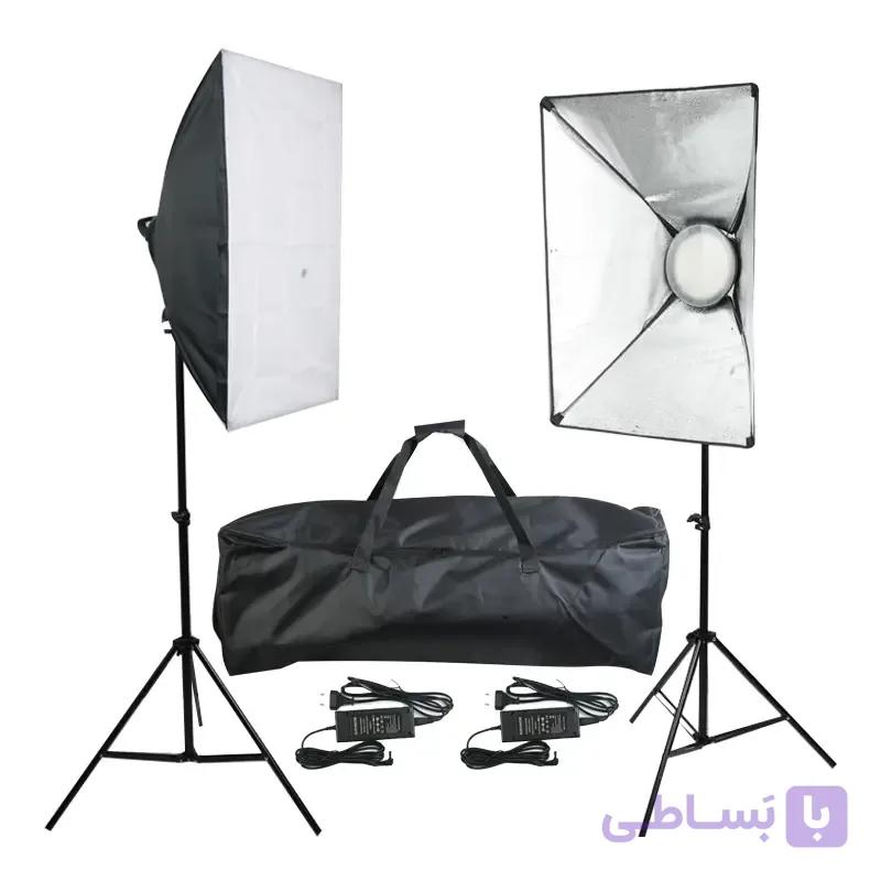 کیت نورپردازی دو شاخه پروژکتور SMD با سافت‌باکس فوتوکس — تصویر 1