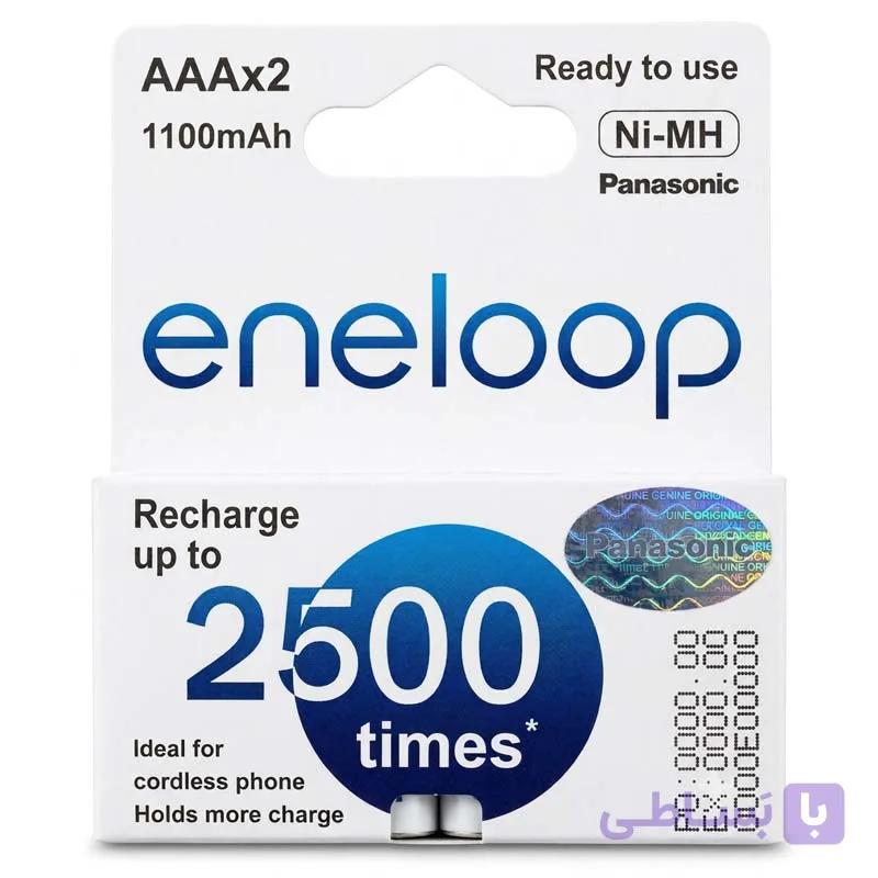باتری نیم‌قلمی شارژی پاناسونیک انلوپ مدل AAA 1100mAh – اصل ژاپن — تصویر 1
