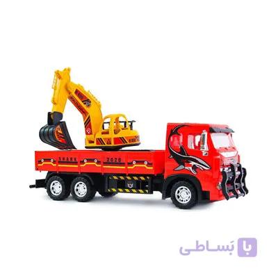 اسباب بازی کامیون حمل بیل مکانیکی درج توی Dorj — تصویر 1