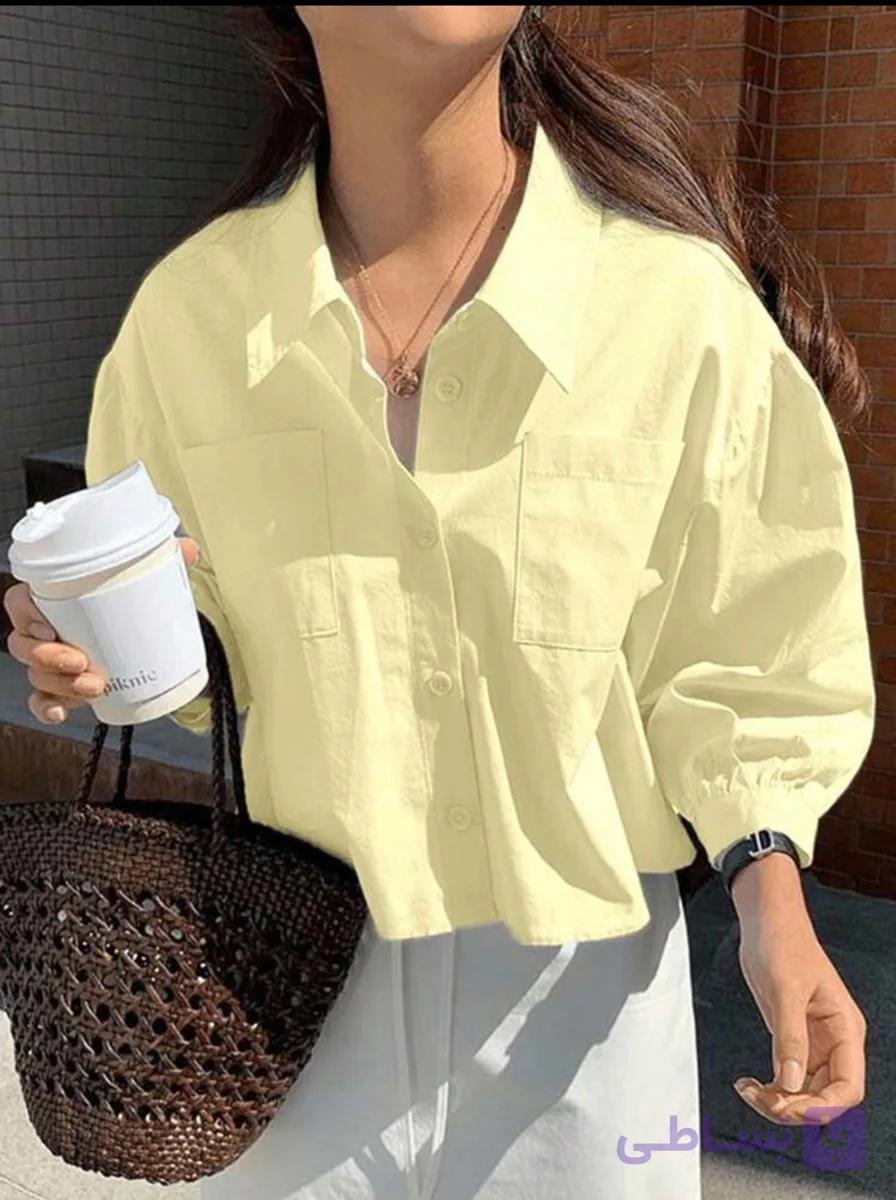 شومیز زنانه برند shein مدل اسپرت کوتاه
