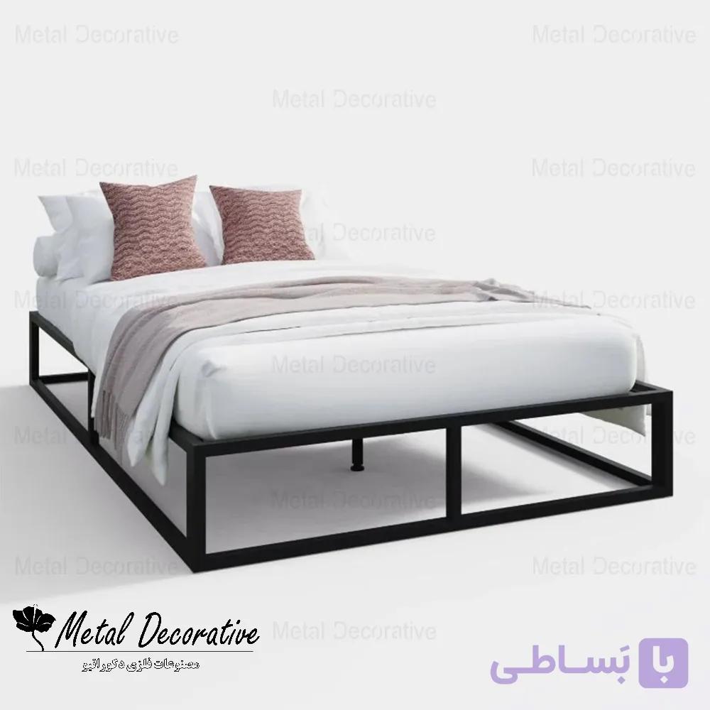 تخت خواب دو نفره ساده مینیمال بدون تاج — تصویر 1
