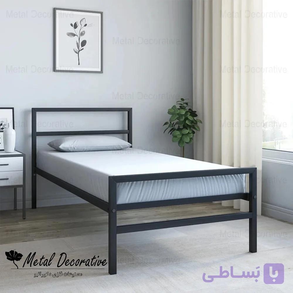 تخت خواب فلزی یک نفره و دونفره ساده مدرن — تصویر 1