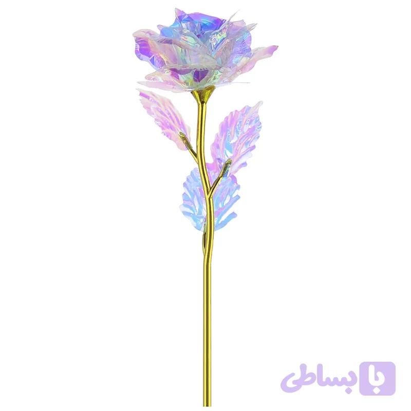 گل رز کریستالی جاودان مدل rose کد 70