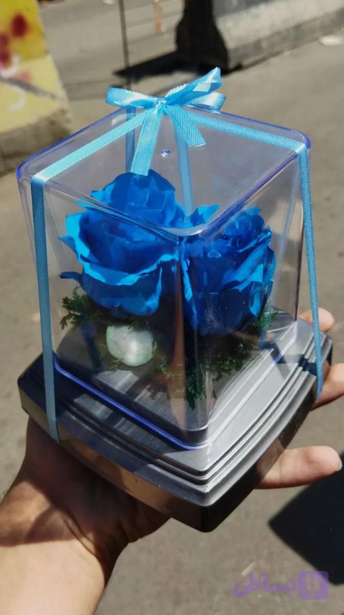 گل رز جاودان دو گل مدل rose کد 200 (کد I1T1Y)