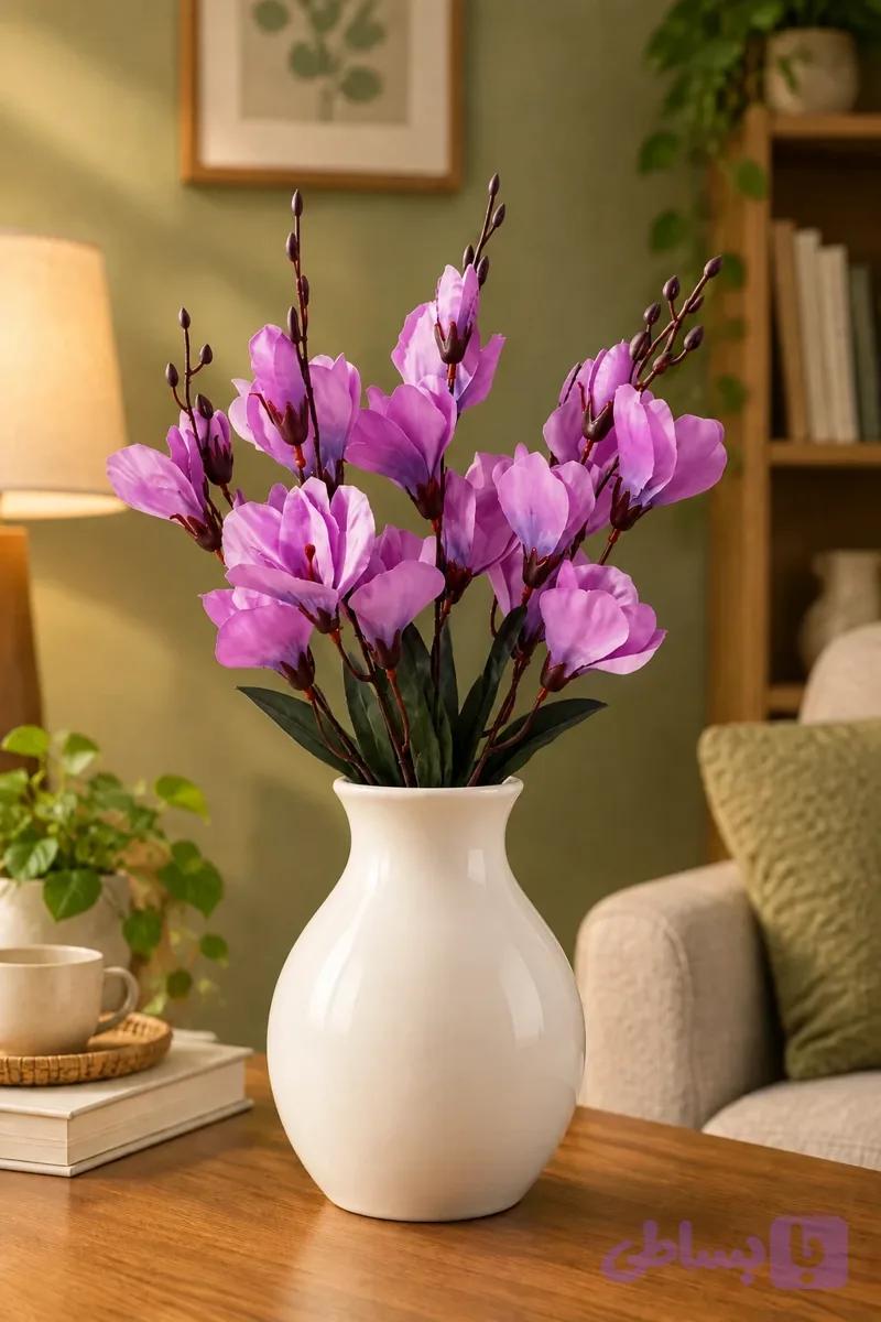 بوته گل آلستر مصنوعی رنگ بنفش